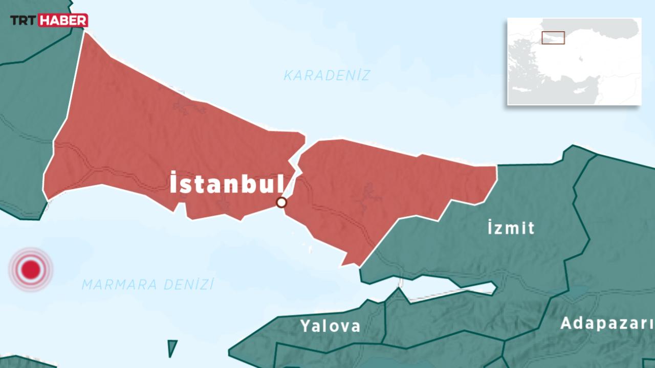 Marmara'da 5 büyüklüğünde deprem: İstanbul'dan da hissedildi